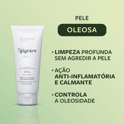 Sabonete e Máscara Facial em Creme Mantecorp Skincare Glycare Duo 120g