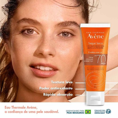 Protetor Solar Facial em Creme Avène com Cor FPS 70 40g