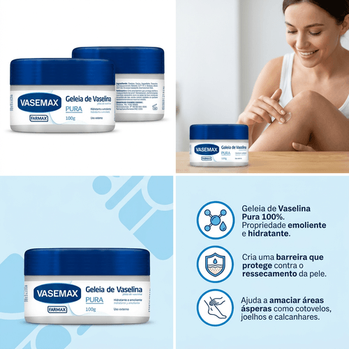 Geleia Hidratante Corporal Farmax com Vaselina Pura 100g