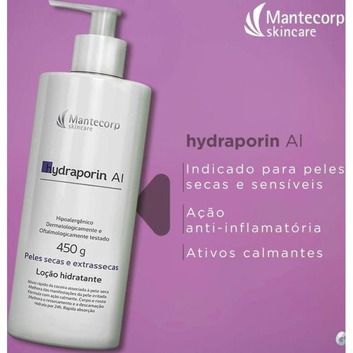 Loção Hidratante Mantecorp Hydraporin AI com Ação Calmante 450g