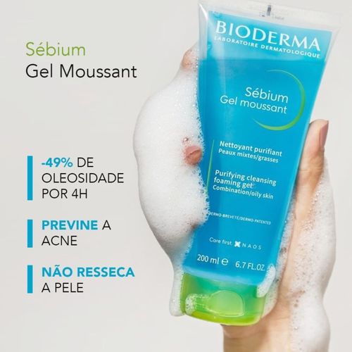 Gel de Limpeza Bioderma Sébium com FluidActiv 200ml
