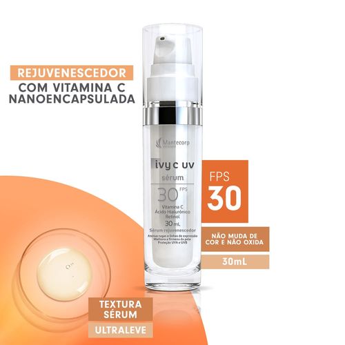 Sérum Facial em Gel Mantecorp Ivy C UV com Vitamina C e FPS 30 30ml