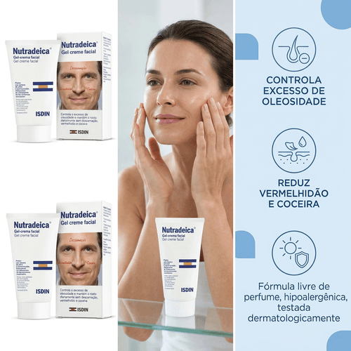 Hidratante Facial em Gel ISDIN Nutradeica com Controle de Oleosidade 50ml