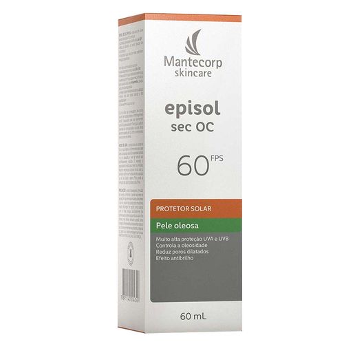 Protetor Solar Facial Mantecorp Episol Sec OC com FPS 60 60g