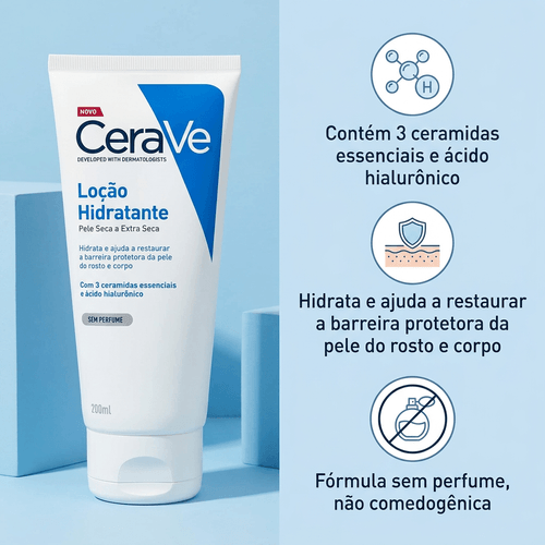 Loção Hidratante Corporal CeraVe com Ácido Hialurônico 200ml