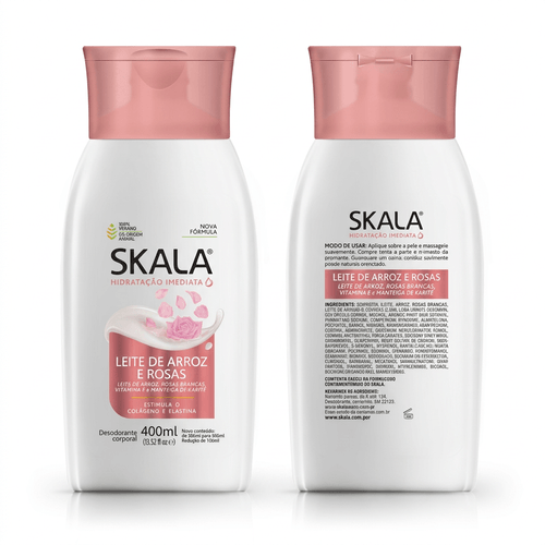 Hidratante Corporal em Loção Skala Leite de Arroz e Rosas 400ml