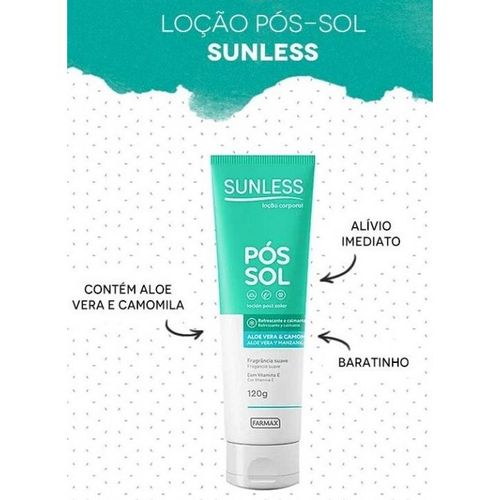 Loção Pós-Sol Sunless com Aloe Vera e Camomila 120g