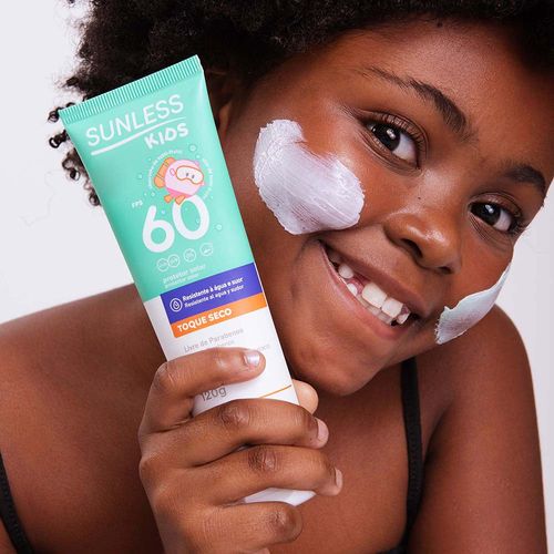 Protetor Solar em Creme Farmax Sunless Kids com FPS 60 200g