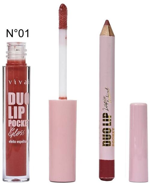 Duo Lip Vivai Pocket Lápis e Gloss N01 3425.1.1