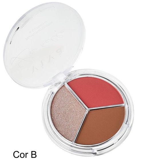 Trio Estojo La Belle Blush + Iluminador + Contorno Cor B 1230.1.1