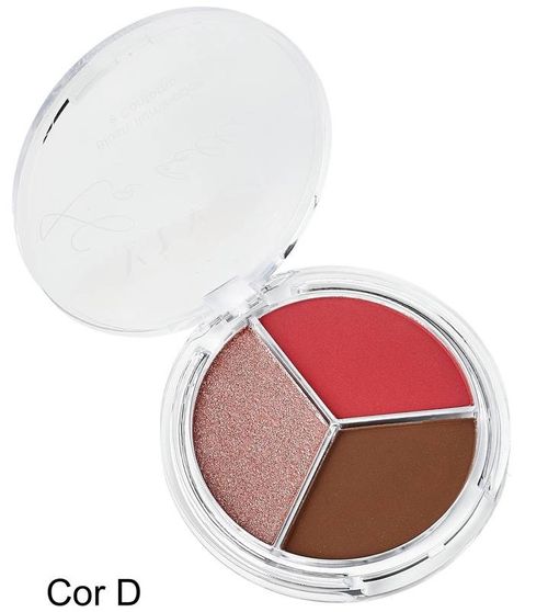Trio Estojo La Belle Blush + Iluminador + Contorno Cor D 1230.1.1