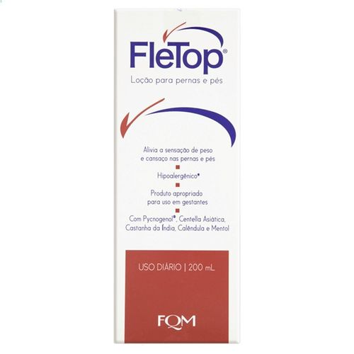 Loção Corporal Farmoquímica Fletop com Castanha da Índia e Mentol 200ml
