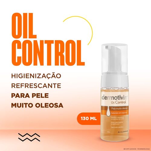 Sabonete Facial em Espuma Dermotivin Oil Control 130ml