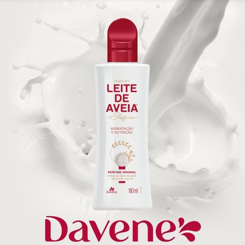 Hidratante Corporal em Loção Davene Leite de Aveia com Perfume Original 180ml