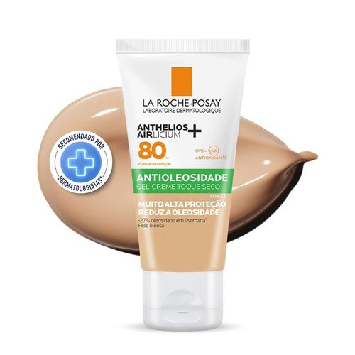 Protetor Solar em Gel La Roche-Posay Anthelios Airlicium com Cor 2.0 FPS 80 40g