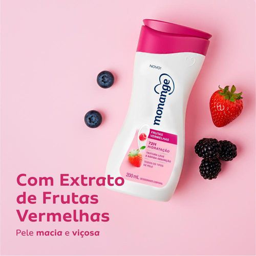 Hidratante Corporal em Loção Monange Frutas Vermelhas 200ml