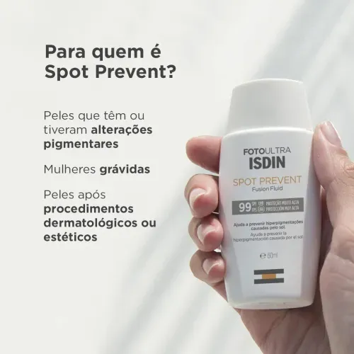 Protetor Solar Facial em Sérum ISDIN Spot Prevent com Ácido Hialurônico FPS 99 50ml