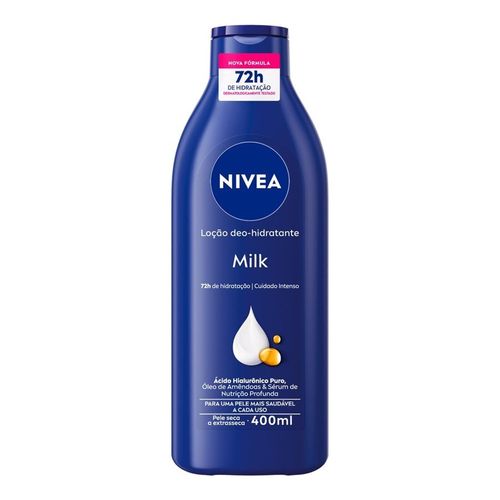 Hidratante Corporal em Loção Nivea Milk com Óleo de Amêndoas 400ml