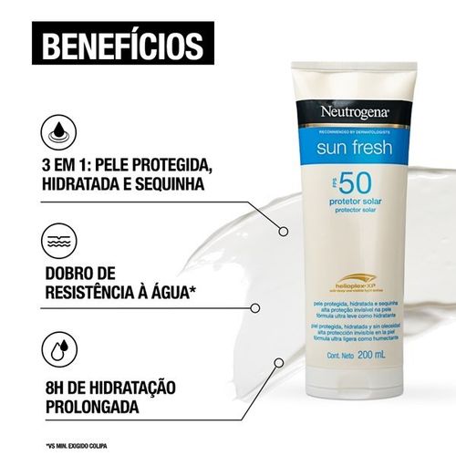 Protetor Solar Neutrogena Sun Fresh FPS50 - 200ml