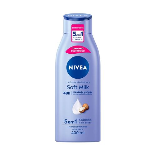 Hidratante Corporal em Loção Nivea Soft Milk com Manteiga de Karité 400ml