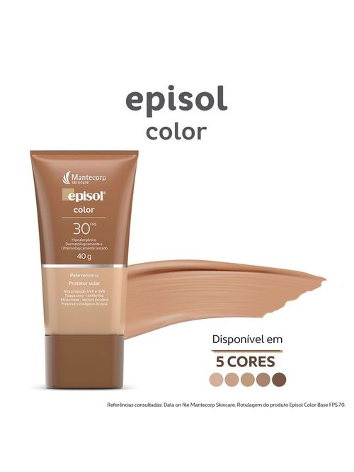 Protetor Solar em Creme Mantecorp Skincare Episol Color com Cor FPS 30 40g