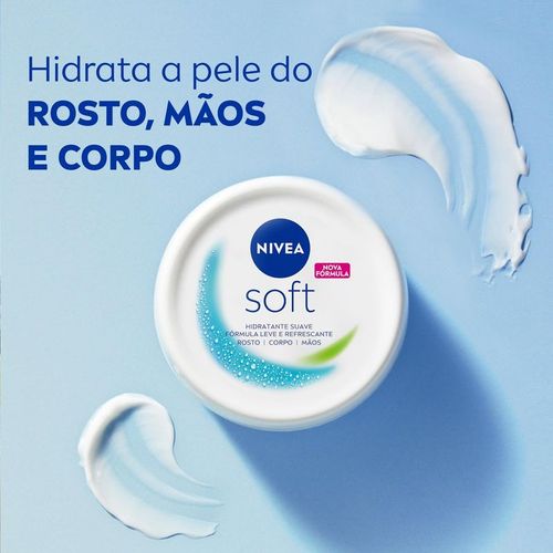 Hidratante Corporal em Creme Nivea Soft com Vitamina E e Óleo de Jojoba 97g