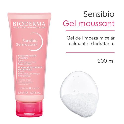 Gel de Limpeza Bioderma Sensibio com Tecnologia Micelar 200ml