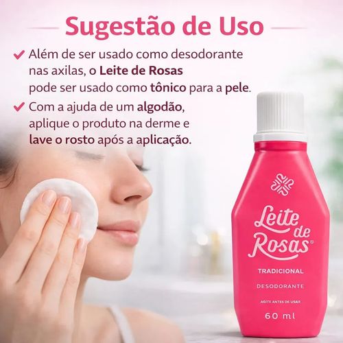 Loção de Limpeza Leite de Rosas Tradicional 60ml