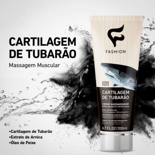 Creme Massageador Fashion Cartilagem de Tubarão com Arnica e Ômega 3 200g