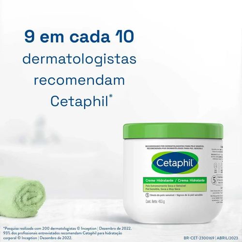 Creme Hidratante Corporal Cetaphil com Óleo de Amêndoas 453g