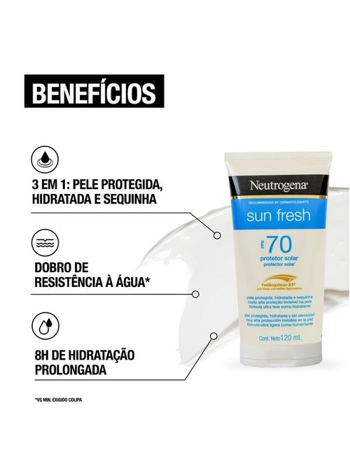 Protetor Solar em Loção Neutrogena Sun Fresh com FPS 70 120ml