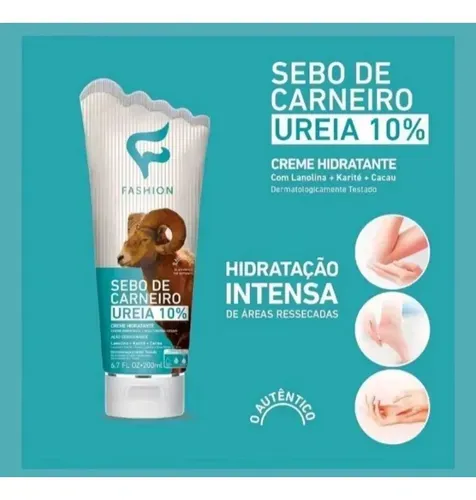 Hidratante Corporal em Creme Fashion Sebo de Carneiro com Ureia 10% 200ml