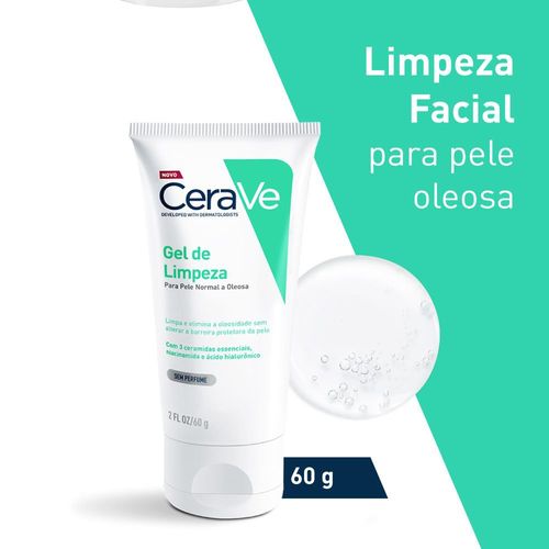 Gel de Limpeza Facial CeraVe com Ceramidas e Ácido Hialurônico 60g