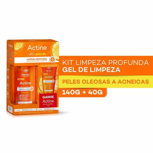 Kit Gel de Limpeza Darrow Actine com Ácido Salicílico e Vitamina C 140g + 40g