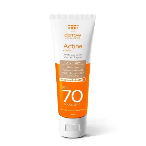 Protetor Solar Facial em Gel Darrow Actine Colors com Cor Morena FPS 70 40g