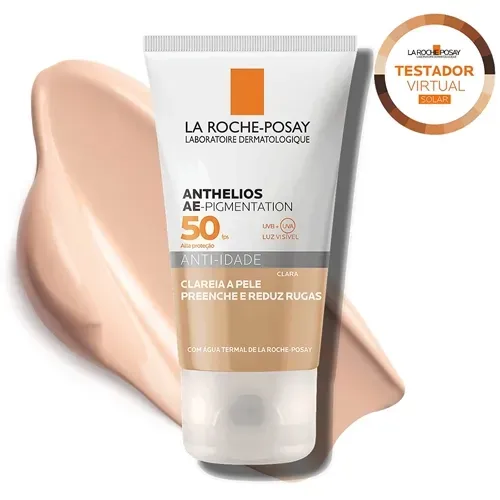 Protetor Solar Facial em Creme La Roche-Posay Anthelios AE com Cor Clara FPS 50 40g