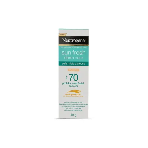 Protetor Solar Facial Neutrogena Sun Fresh Derm Care com Cor Clara FPS 70 40g