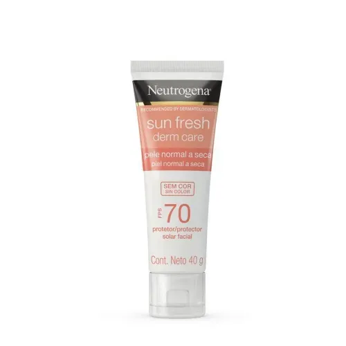 Protetor Solar Facial em Creme Neutrogena Sun Fresh Derm Care com FPS 70 40g