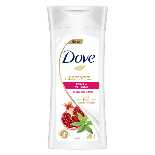 Hidratante Corporal em Loção Dove com Romã e Verbena 200ml