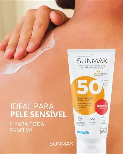 Protetor Solar Sunmax Sensitive Family com FPS 50 160ml