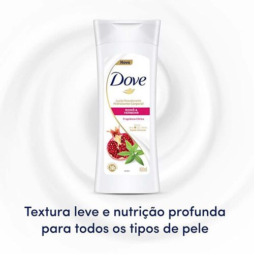 Hidratante Corporal em Loção Dove com Romã e Verbena 200ml