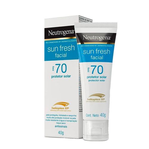 Protetor Solar Facial em Creme Neutrogena Sun Fresh com Helioplex XP FPS 70 40g