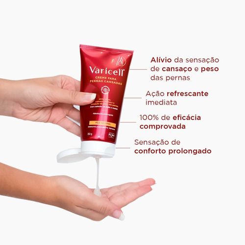 Creme para Pernas Cansadas Varicell com Castanha da Índia e Mentol 150g