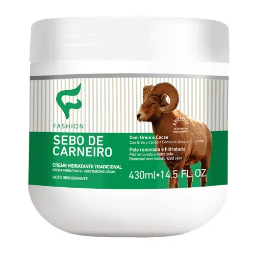 Hidratante Corporal em Creme Fashion Sebo de Carneiro com Ureia e Cacau 430ml