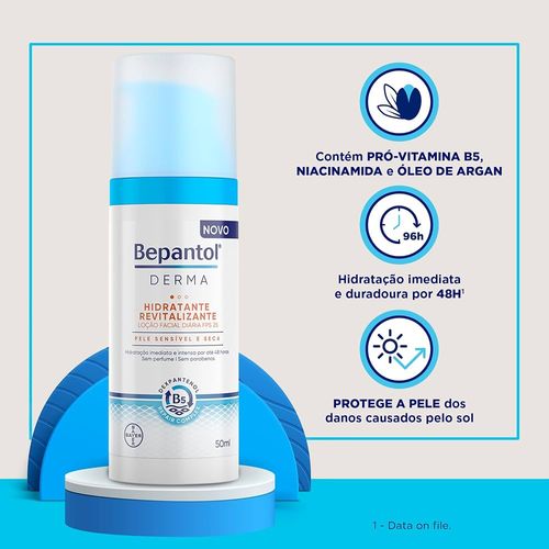 Hidratante Facial em Loção Bepantol Derma com Dexpantenol FPS 25 50ml