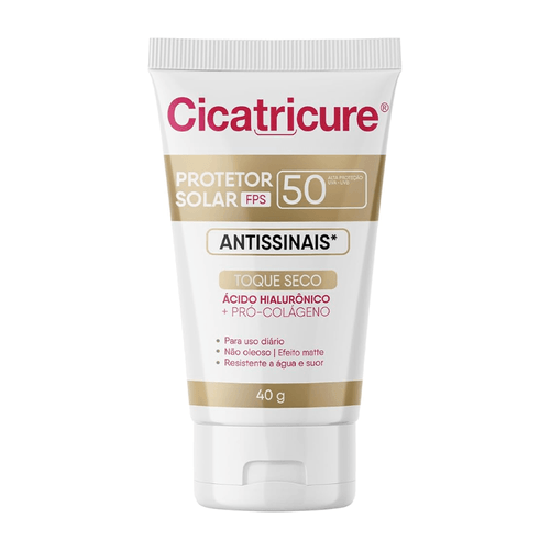 Protetor Solar Facial em Creme Cicatricure Antissinais com FPS 50 40g