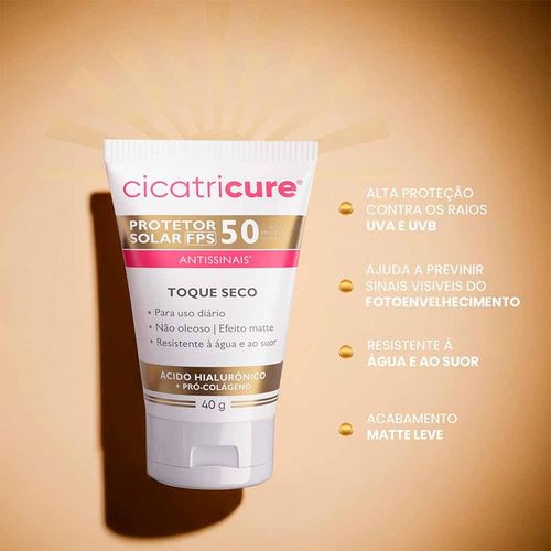 Protetor Solar Facial em Creme Cicatricure Antissinais com FPS 50 40g
