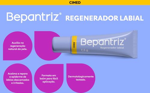 Hidratante Labial em Creme Bepantriz Derma com Dexpantenol e Vitamina E 7,5ml