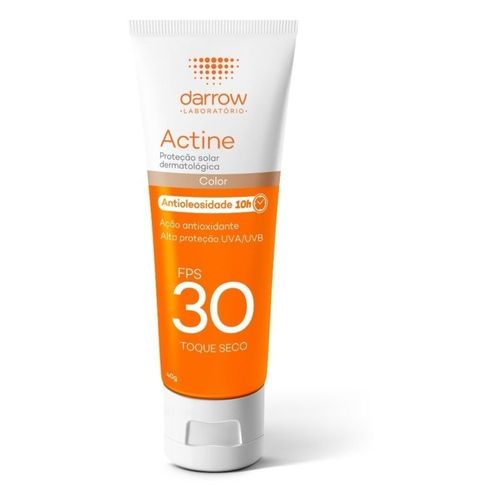 Protetor Solar Facial Darrow Actine com Cor FPS 30 40g