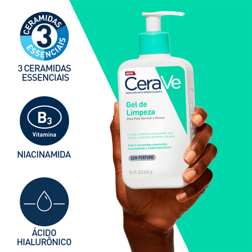 Gel de Limpeza CeraVe com Ceramidas e Ácido Hialurônico 454g